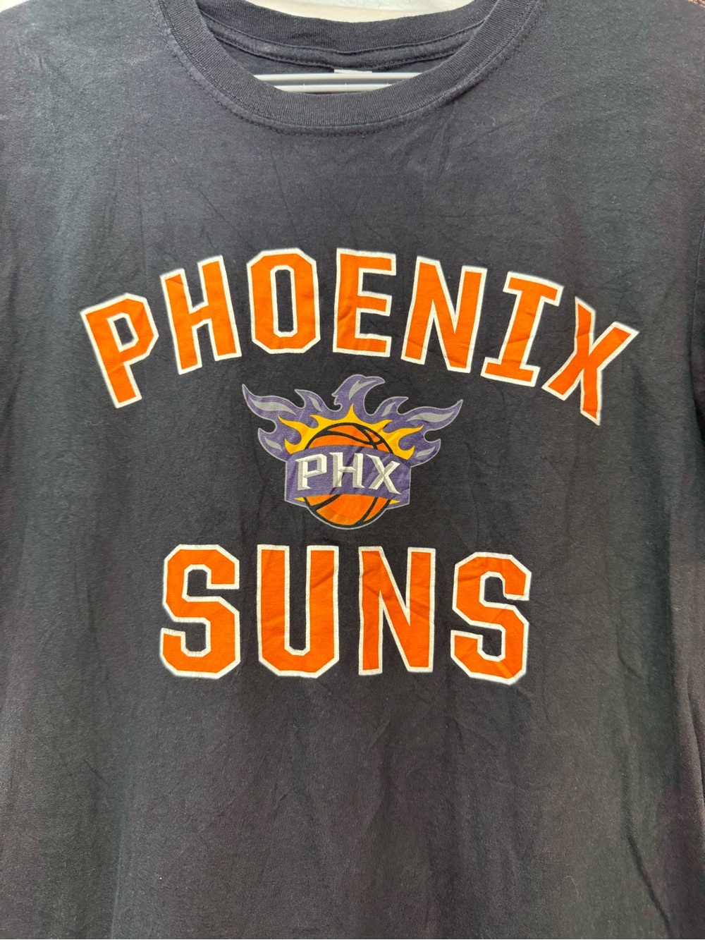 Black Phoenix Suns NBA Short Sleeve Tee with Orange Lettering - Picture 2 of 4
